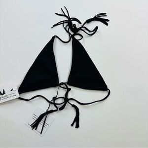 Minimale Animale Black Triangle Bikini Top Size Medium NWT